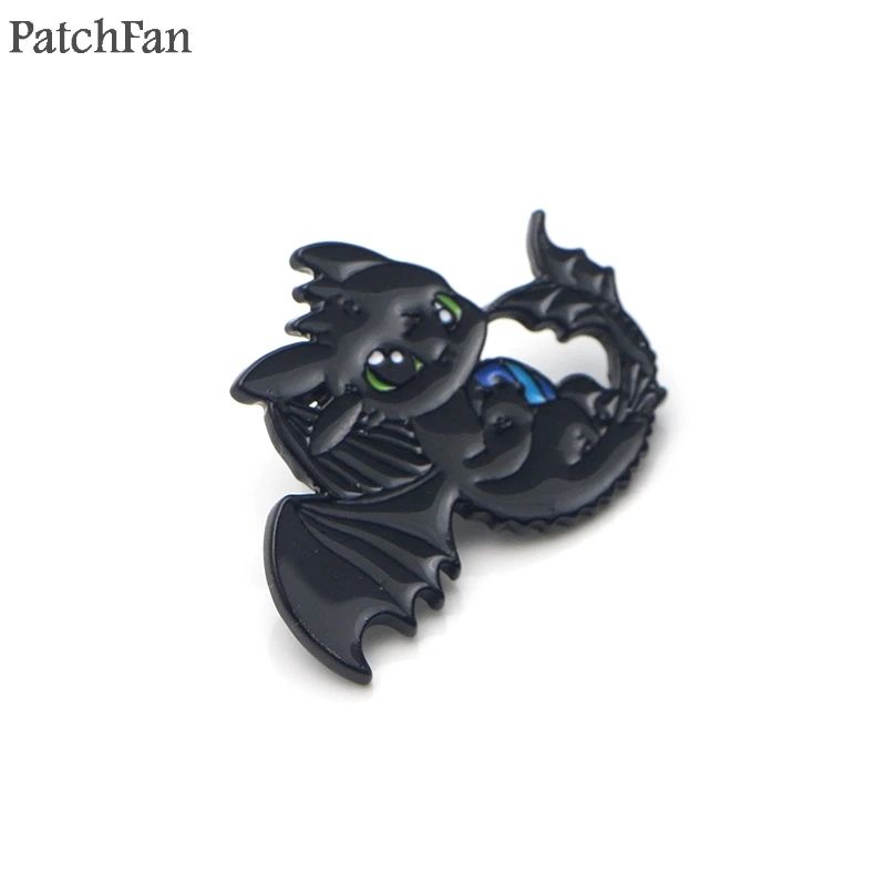 Patchfan Как приручить дракона Ночная фурия беззубый цинк галстук булавки броши для рюкзака, одежды для мужчин женщин для значков медалей A1464