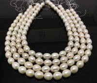 16 inches aa 10 11mm white natural cultured freshwater rice pearl loose strand