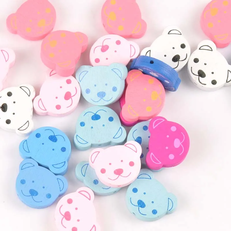 20 шт. деревянные бусины в виде медведя|beads for jewelry making|spacer beadswood spacer beads |