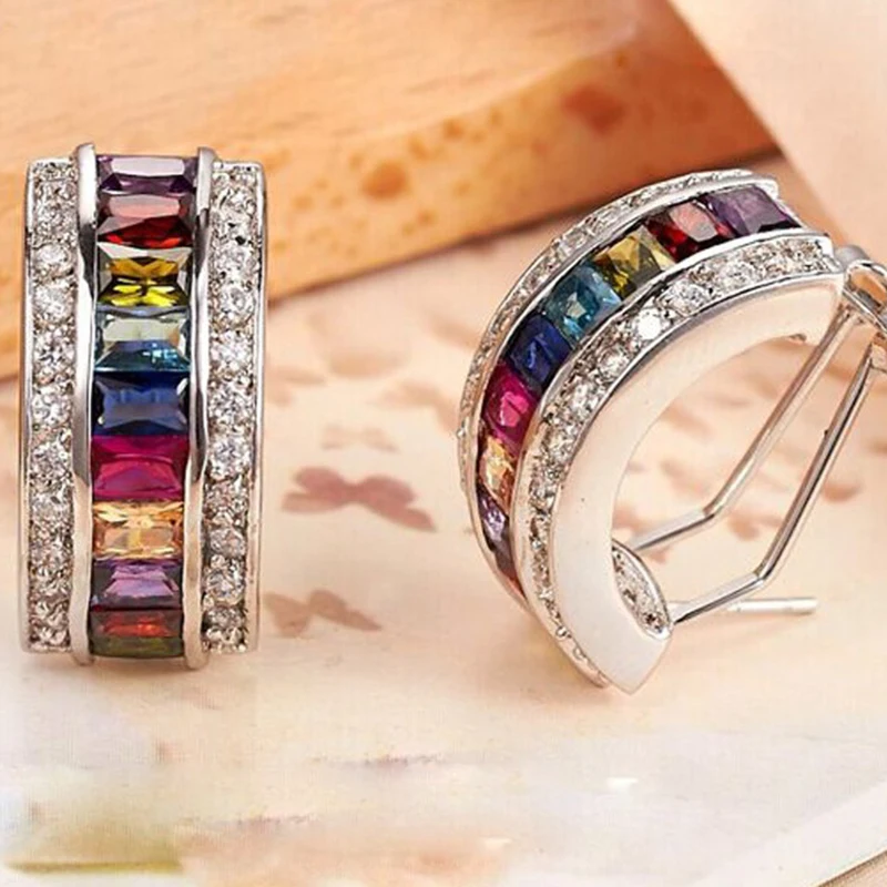 New Fashion Design Earrings Jewelry Classic Boho Colorful Imitation Rhinestone Wedding Earring for Women Cheap Brincos Z35K693 | Украшения