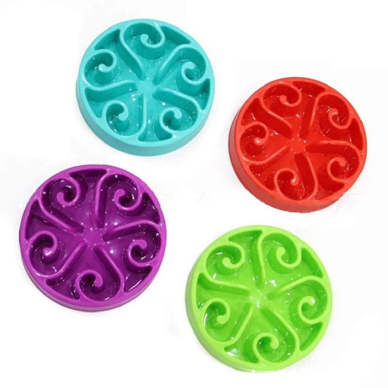 for Kitty Dog Puppy Cats Funny Slow Feeder Bowl Interactive Bloat Stop - Green | Дом и сад