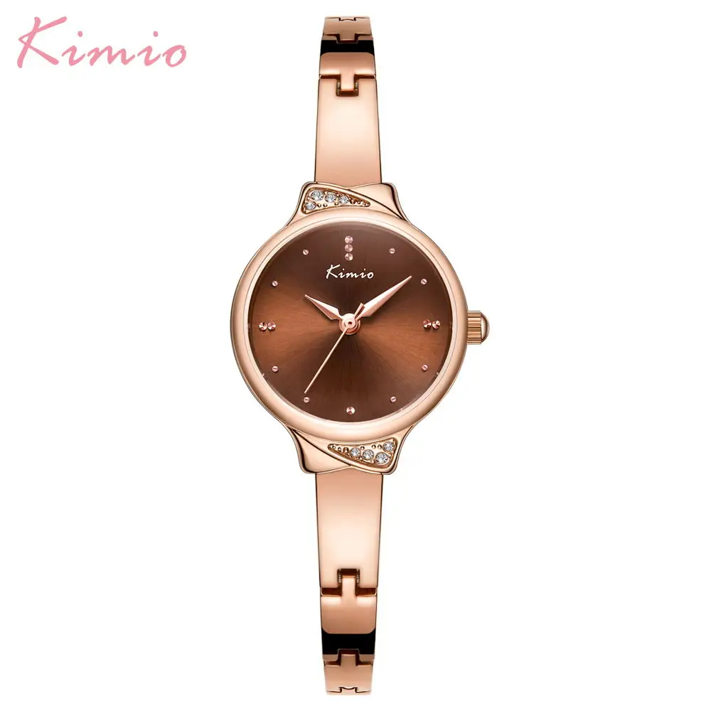 K6280S-GZ1RRC Бренд Kimio, модные женские часы, стальные роскошные женские часы, кварцевые наручные часы для девочек, водонепроницаемые, Relogio Feminino, подарочная коробка - Цвет: K6280S-GZ1RRC