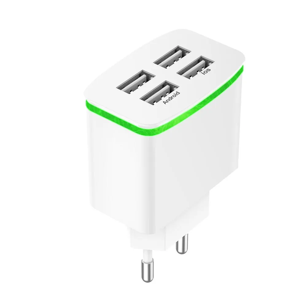 Зарядное устройство Moonbiffy с 4 USB-портами портативное для быстрой зарядки