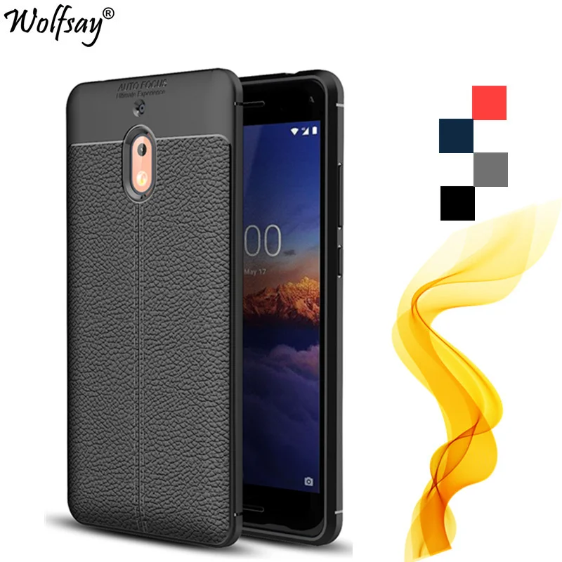 Wolfsay для Capas Nokia 2 1 чехол личи Мягкий силиконовый телефона 2018 TA 1080 1092|Бамперы| |