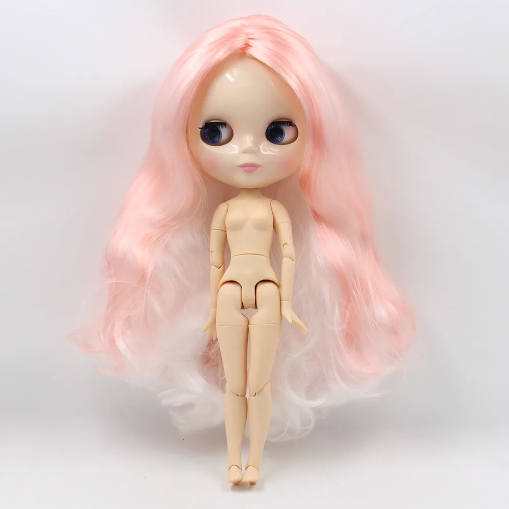 Ледяная кукла DBS Blyth длинная цвета шампанского розового и белого 1/6 bjd белая кожа