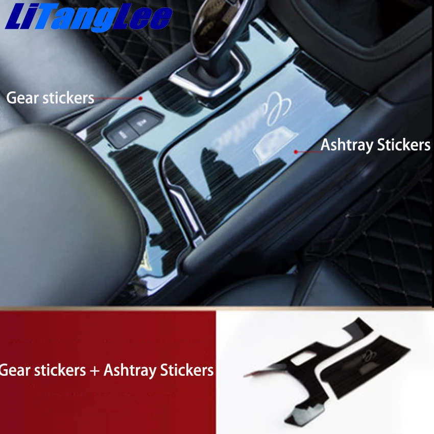 

Auto Styling Titanium Black For Cadillac XT5 Car Centre Panel Storage Box Decorate Sticker Interior Refit
