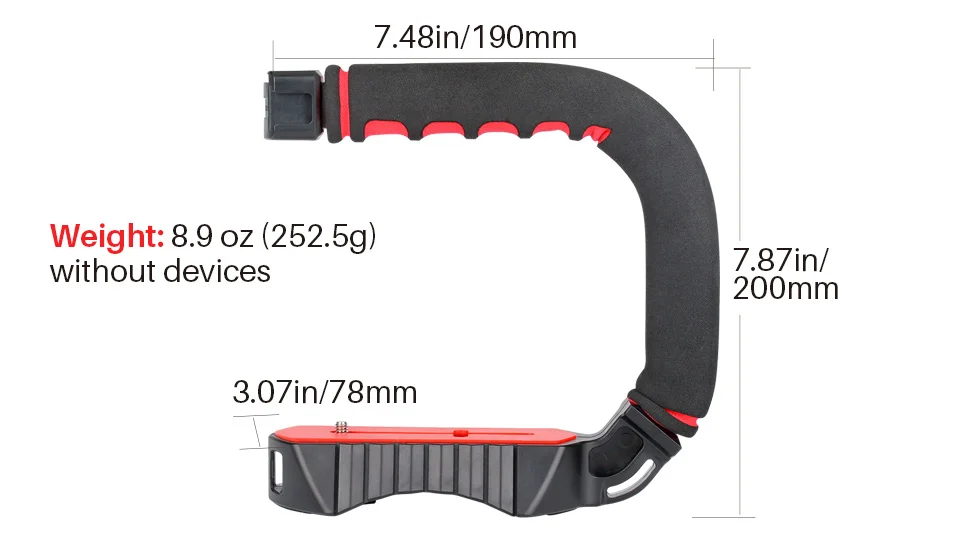 Ulanzi U-Grip Pro тройное крепление башмака видео стабилизатор ручка Видео Ручка камера телефон видео Риг комплект для Nikon Canon iPhone X 8 7