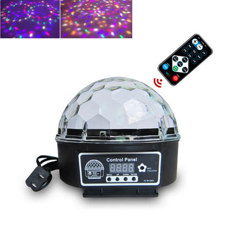 9 Colors  Crystal Magic Ball Led Stage Lamp 21Modes Disco Laser Light Party Lights Sound Control Christmas Laser Projector