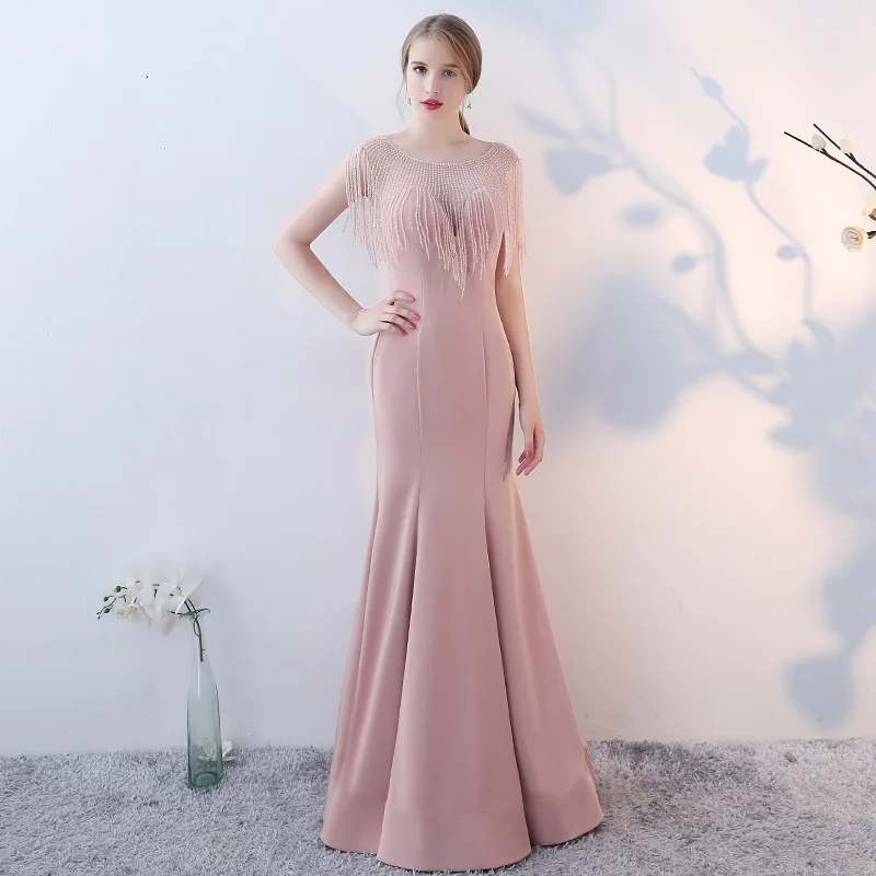 Сексуальные атласные прозрачные шеи Роскошные Бисероплетение Vestidos De Festa