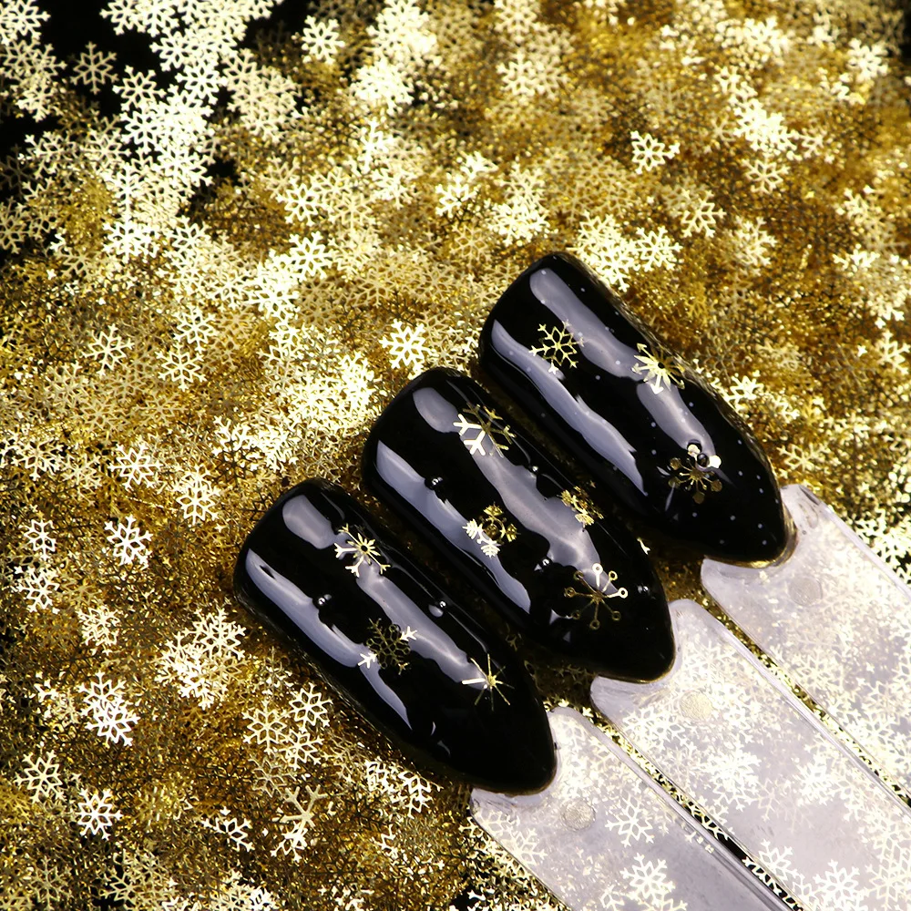 90 шт./лот Золотой Nail Art Стикеры 3D Снежинка дизайн воды Переводные аппликации для