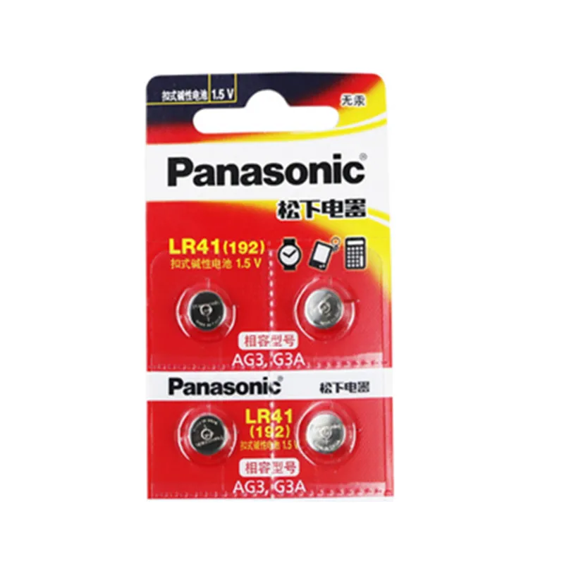 4 шт. батарейки PANASONIC LR41 192 AG3 0% Hg 392A 1 5 В для калькулятор Hg|cell batteries|batteries batteriesbattery for |