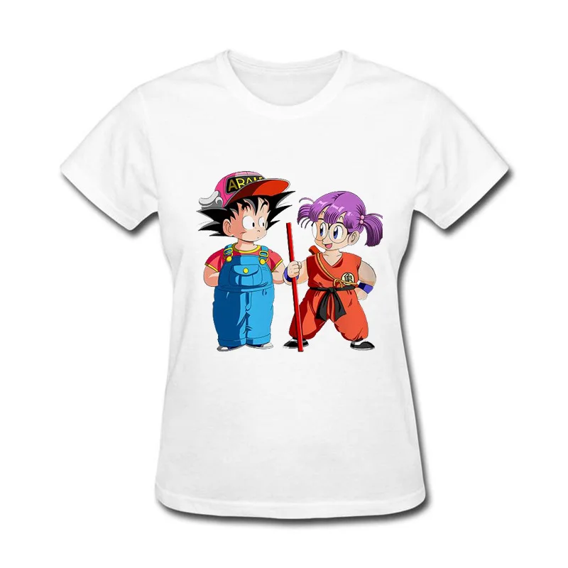Новейшая мода смешной переключатель ткань с Arale Dragon Ball хлопковая забавная футболка для женщин
