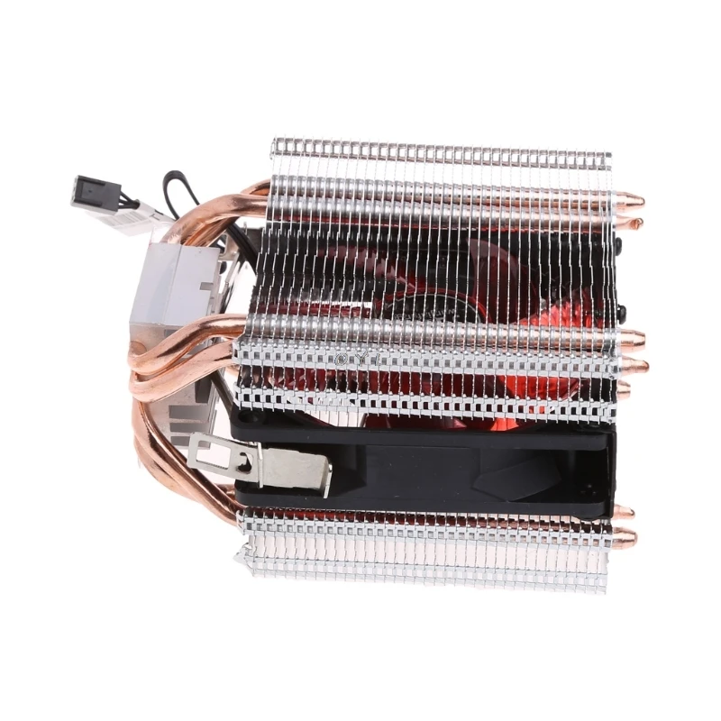 

CPU Cooler Fan 4 Heatpipe 130W Red CPU Cooler 3-Pin Fan Heatsink For Intel LGA2011 AMD AM2 754