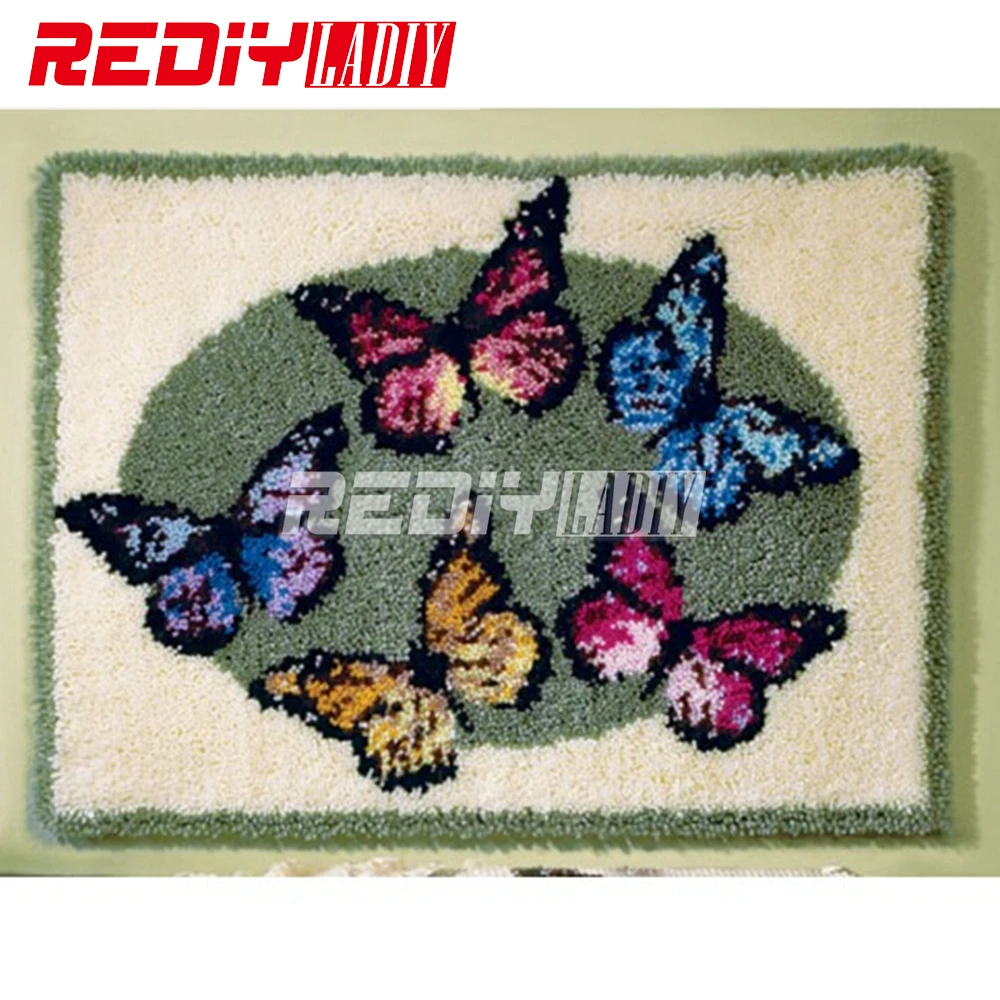 Набор крючков с защелкой акриловая пряжа вышивка сделай сам ковер Бабочка семья