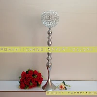 88cm 34 6 silver wedding flower vase bling crystal table centerpiece sparkling ball wedding decoration 10pcslot