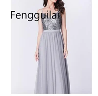 elegant sequins dress women vestidos verano long slim robe femme formal luxury silver glitter