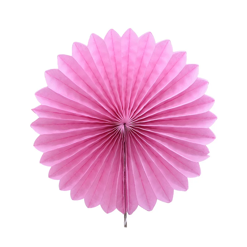 PF06 Pink 5 шт./лот 10/15/20/25 см ткани Бумага Цветы DIY Бумага вентиляторы для Свадебная вечеринка украшения фон для детского дня рождения, товары для фестиваля, 8 - Цвет: PF06 Pink