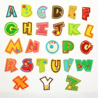 alphabet letter patches embroidered iron on patch for clothing badges paste for bag pants sewing crafts