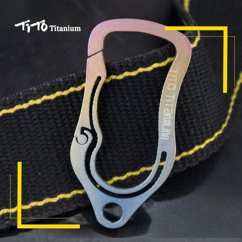 TiTo Titanium Gr5 брелок с карабином и пряжкой для ключей рыболовная цепочка кемпинга