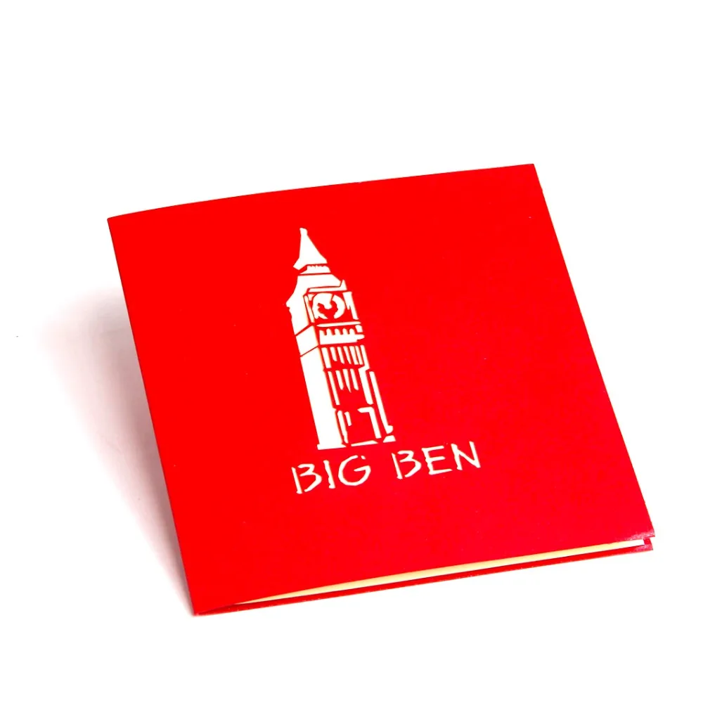 Big Ben 3D всплывающие поздравление с днем рождения карты конвертом открытка на