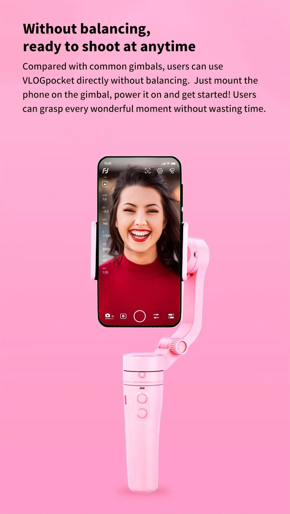 Feiyu Vlog Pocket, Vimble 2,3-Axis складной смартфон Gimbal стабилизатор для iPhone Xs Max Xr X 8 samsung S9 S8 Экшн-камера