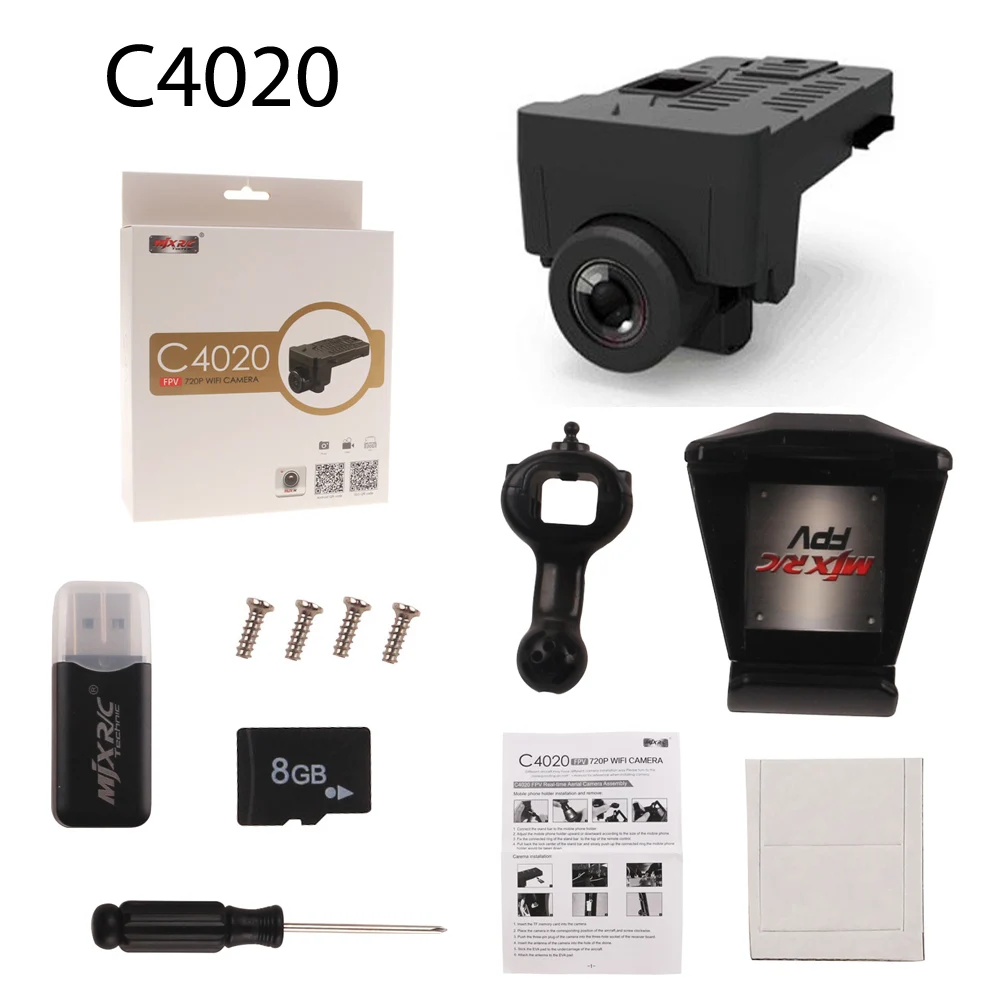 MJX C4020 Wi Fi FPV системы Камера 720 P C4022 360 градусов панорамный C5820 5.8 Г для b3 ошибки 3 Drone