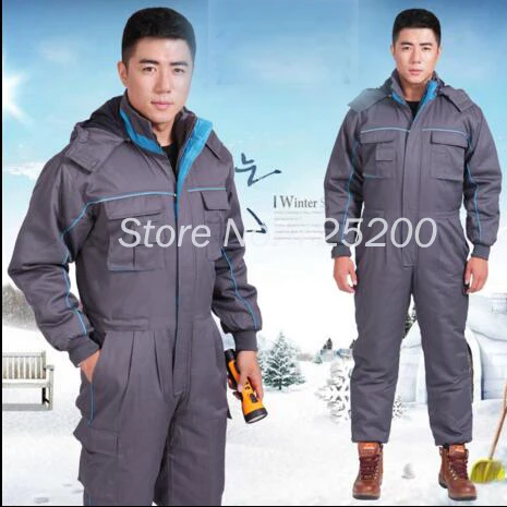 

2020 New Winter Thicken Safety Clothing Coverall Jacket Warm Jumpsuit Windproof Factory/4S Car Shop Worker Working Clothes