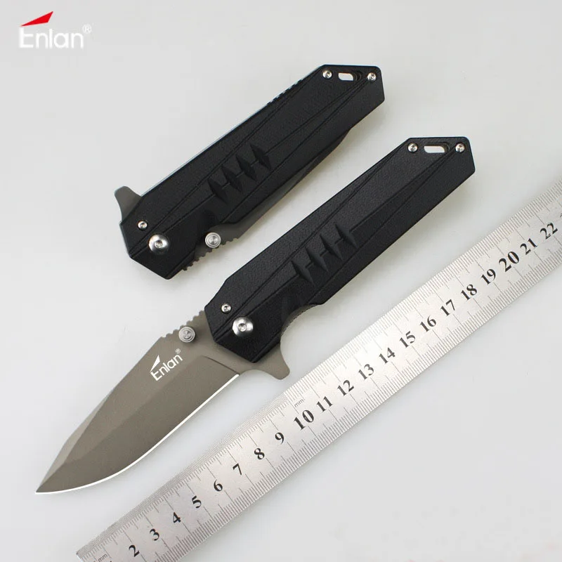 

Enlan EW107 8Cr13Mov Blade G10 Handle Folding Knife Outdoor Tactical Survival Camping Rescue Great EDC Portable Tools Top Knifes