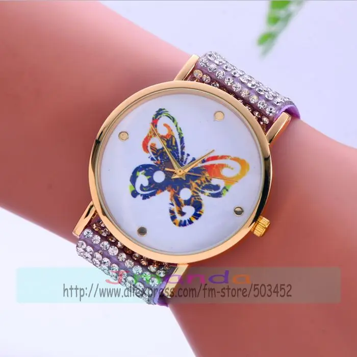 100 шт./лот масляные наручные часы без логотипа с тканевым ремешком Модные женские