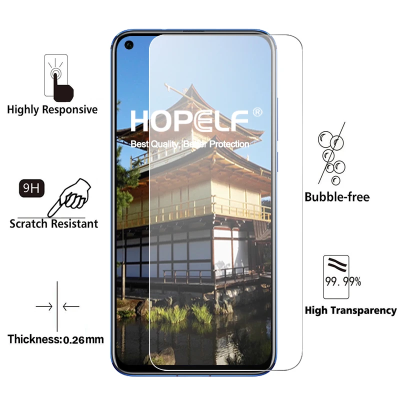 2 шт. Защита экрана для Huawei Honor V20 V30 закаленное стекло Защитное View 20 | Мобильные