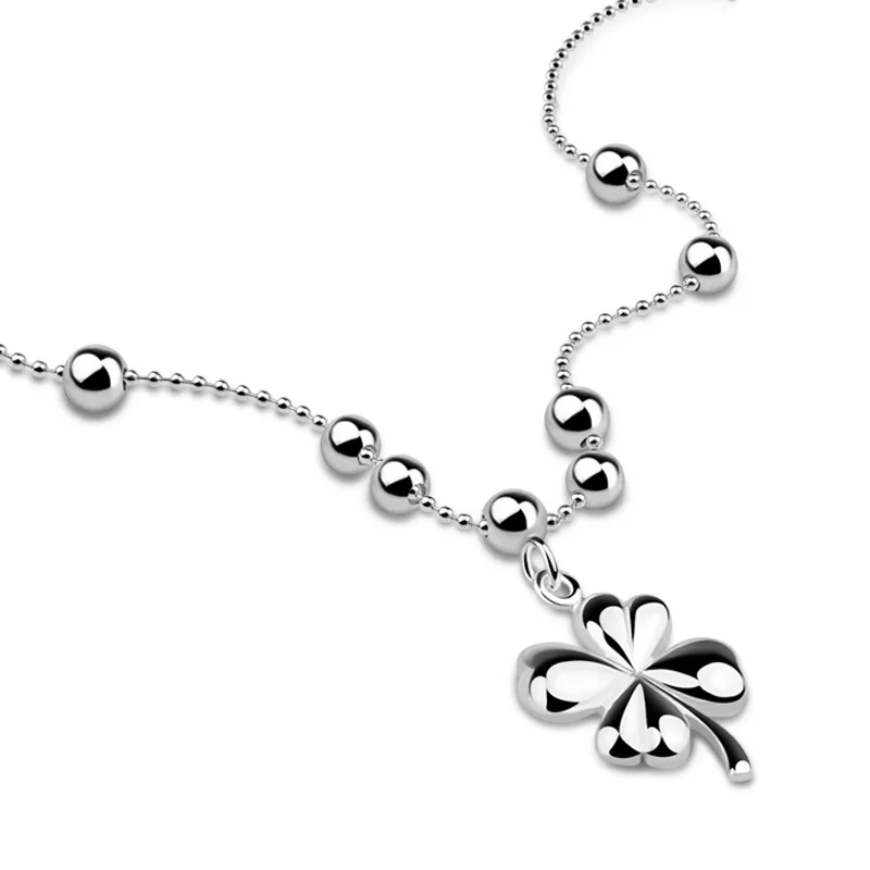 Роскошное ожерелье с милым кулоном в виде клевера высококачественное изысканное