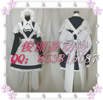 Черное платье горничной Хэллоуина Chobits Yuzuki костюм для косплея J001 |