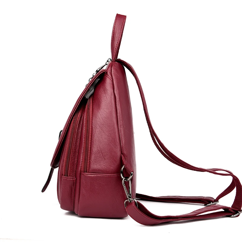 Женский кожаный рюкзак Sac a Dos винтажный для путешествий девушек 2019|Женские