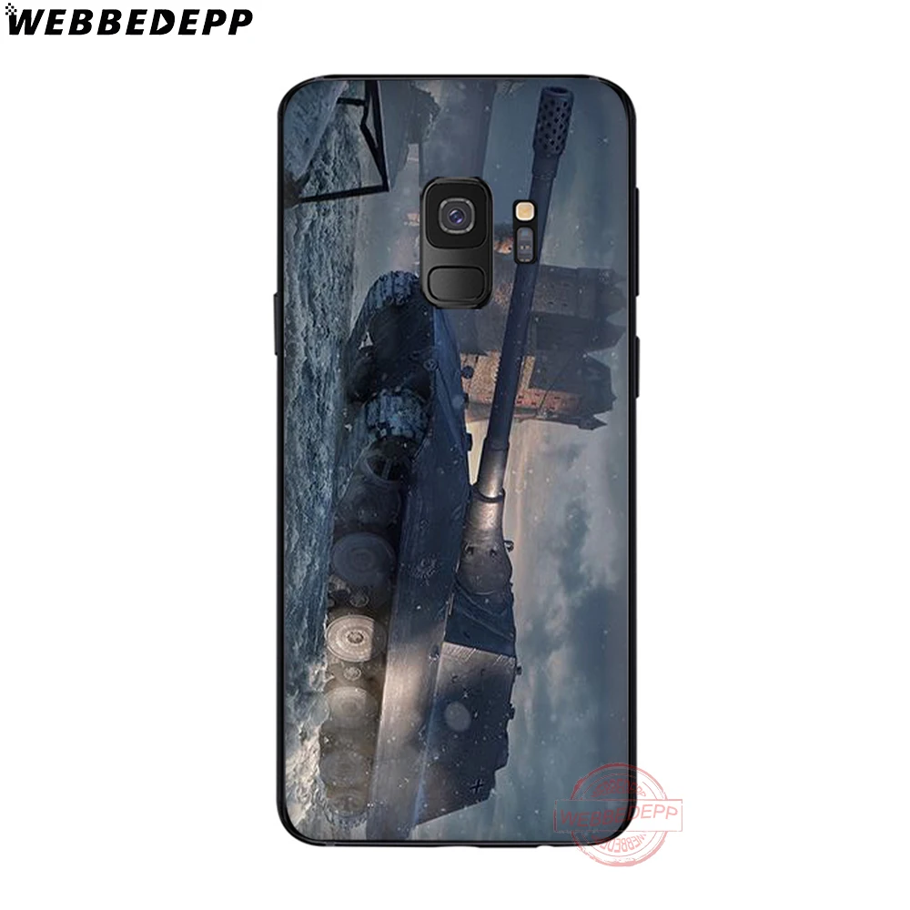 WEBBEDEPP Мир танков мягкий чехол для телефона с изображением цветов Samsung S6 S7 край S8 S9