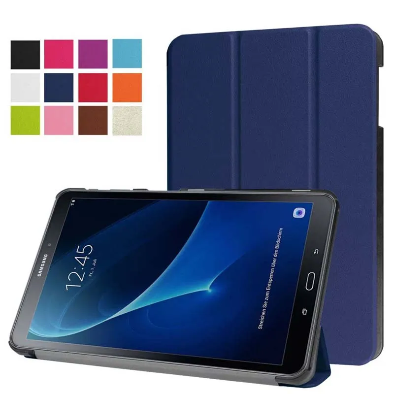Ultra Slim Flip Стенд Кожаные магнит Smart Cover принципиально чехол для samsung Galaxy Tab 10,1 T585 T580 SM-T580 SM-T585 t580N T585C - Цвет: dark blue