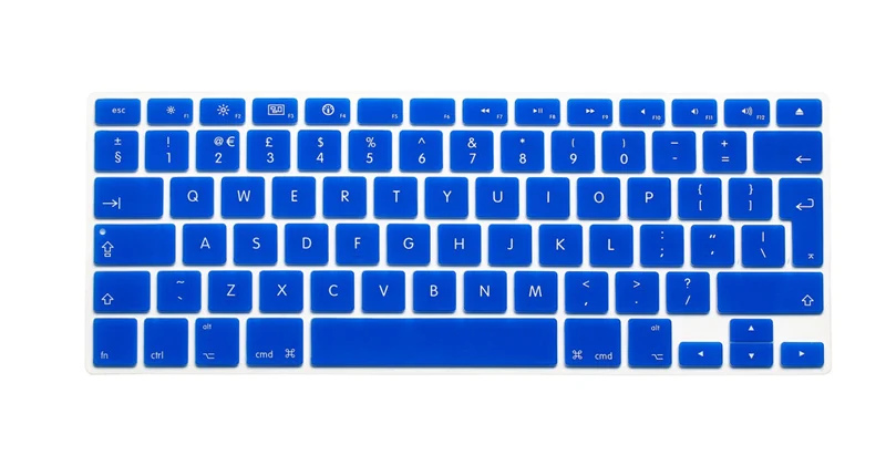 ЕС защита клавиатуры для Macbook Air 13 retina 13,3 Силиконовая Защитная пленка для клавиатуры Чехол MacbookPro 15,4 Pro 15 защита кожи - Цвет: Синий