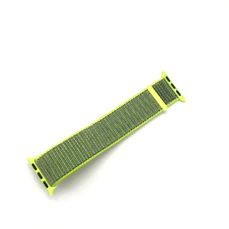 loop light Yellow Joyozy нейлоновая Спортивная петля ремешок для часов аpple Series4 3 2 1 легкий мягкий дышащий ремешок для 38 мм 42 мм 40 мм 44 мм - Цвет ремешка: loop light Yellow