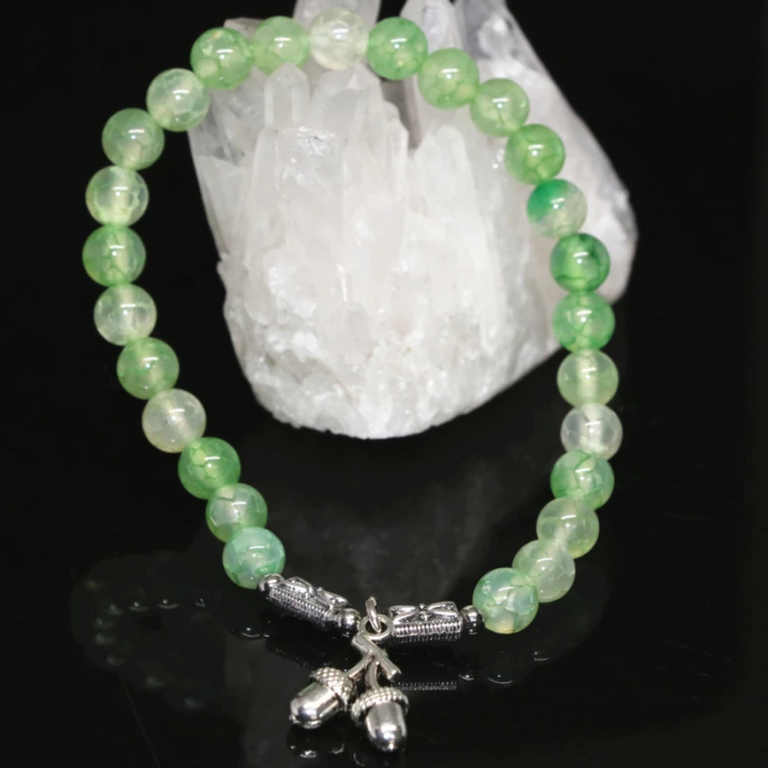 В богемном стиле натуральный Apple зеленый огня попкорн Агат Оникс Камень Сердолик