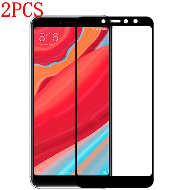 2 шт. полное клеевое закаленное стекло с полным покрытием для Xiaomi Redmi S2 защита