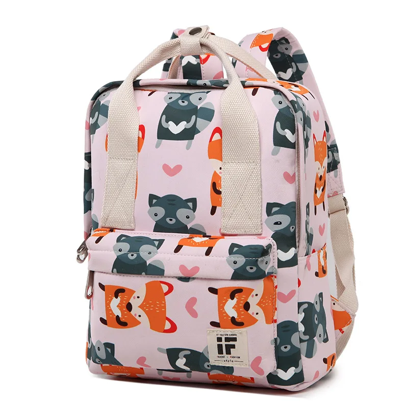 Cartoon Print Backpack Women Large Capacity School For Girls Laptop Bags Travel Backpacks Men Mochilas | Багаж и сумки