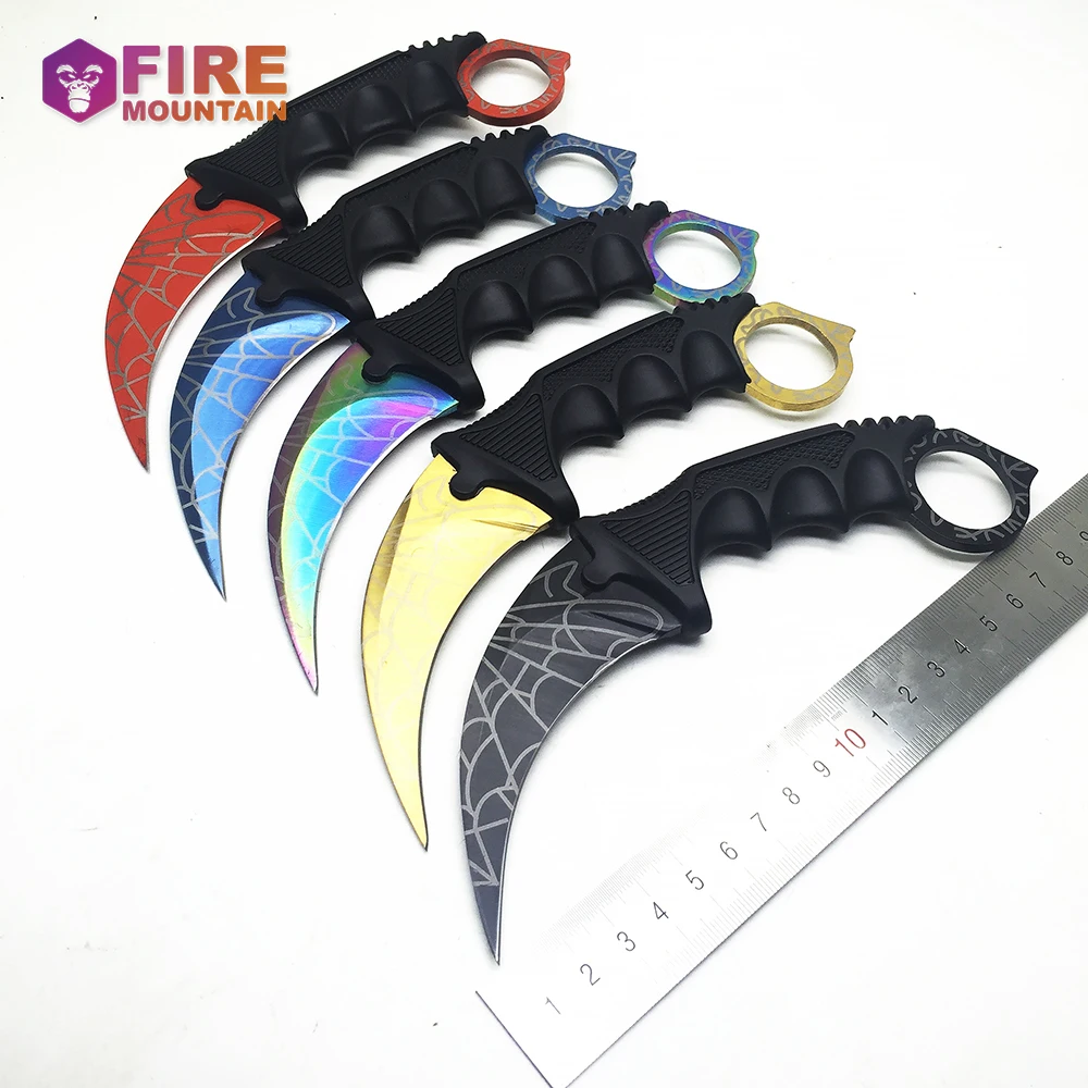 Нож с фиксированным лезвием BMT Karambit CS GO никогда не выцветает Counter Strike Fighting Claw ножи