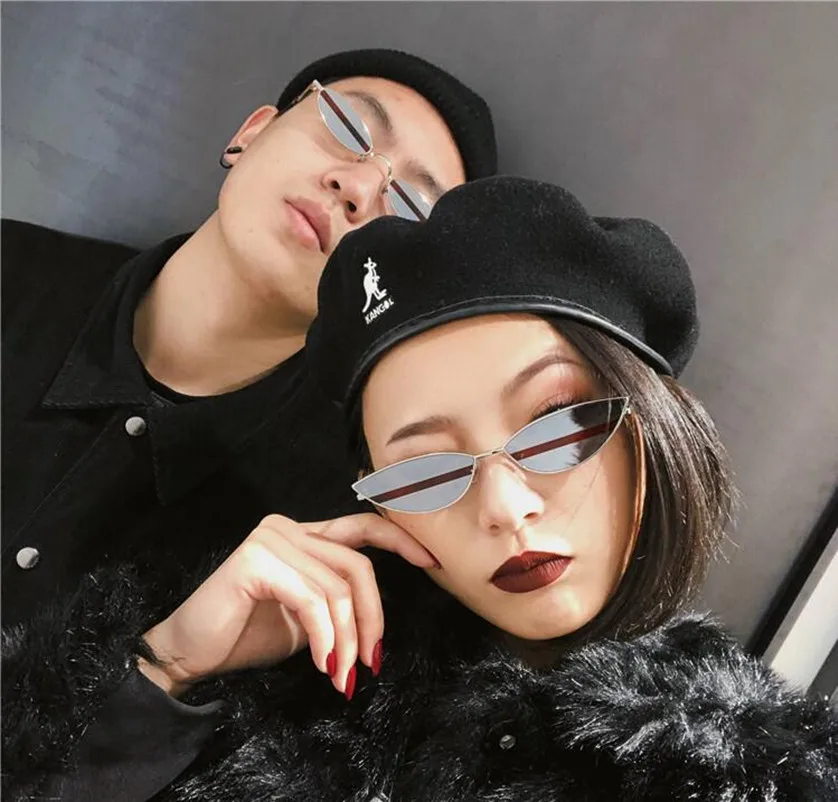 

Cute Sexy zonnebril Cat Eye Sunglasses Women Metal Frame Stylish Fashion Vintage Gradient Sun Glasses For Female Shades n409
