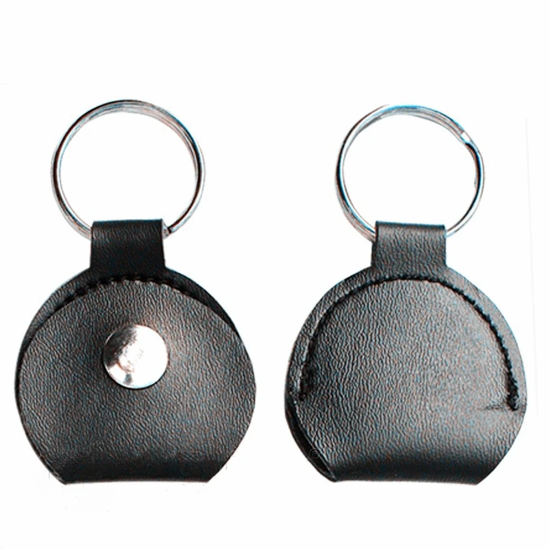 2 шт. черный круглый и в форме сердца Карманный держатель для гитары кожаный чехол