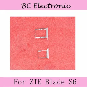 Оригинальный серебристый лоток для SIM-карты ZTE Blade S6, адаптер для гнезда, запасные части для замены, серебристый