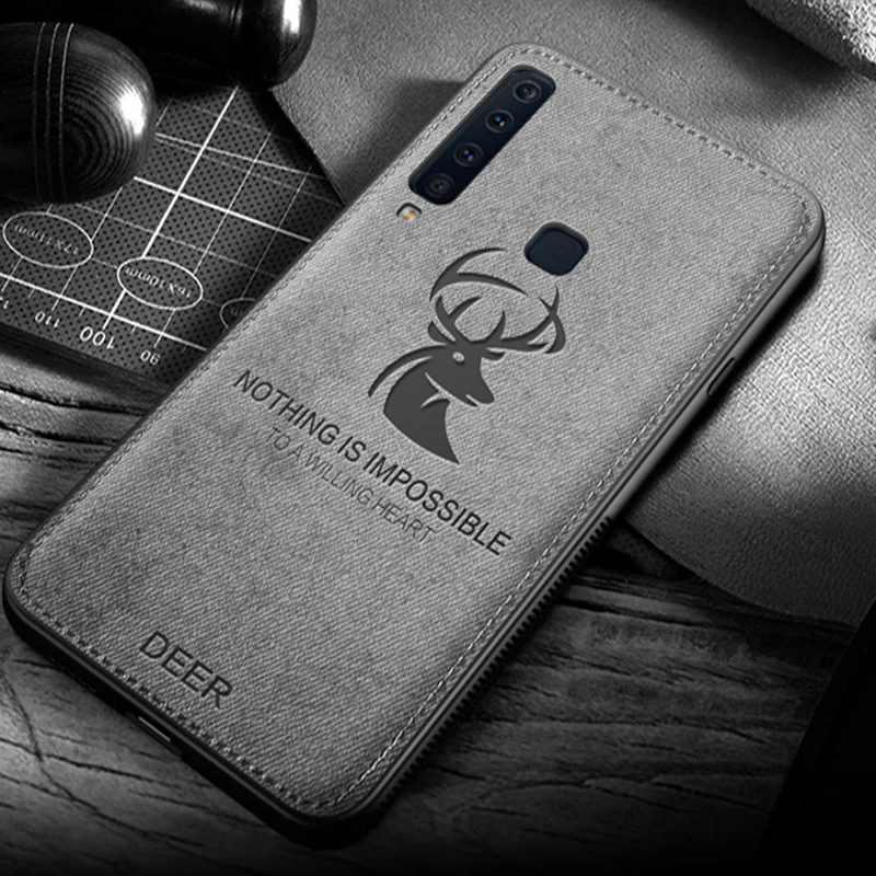 Для Samsung Galaxy A9s 2018 чехол из хлопчатобумажной ткани Мягкая силиконовая задняя