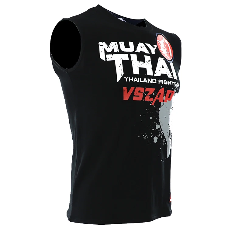 Фото VSZAP MUAY THAI Play для тайского бокса, фитнеса, борьбы, без рукавов, жилет для спортивных тренировок, борьбы с сандой для мальчиков №2