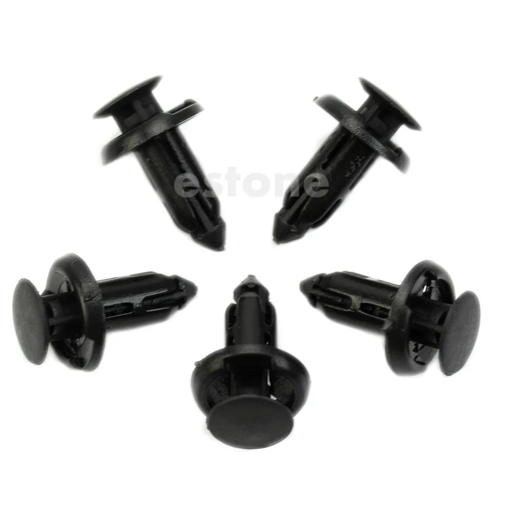 

10 Pcs 8mm Hole Black Plastic Rivet Car Door Push Clip for Toyota