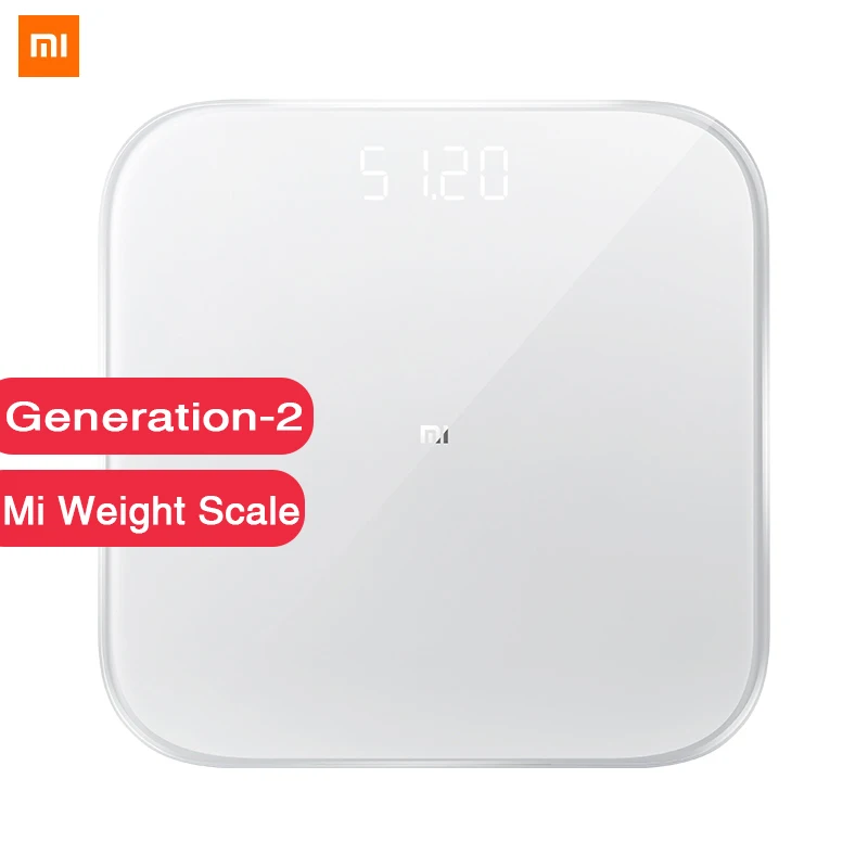 Xiaomi Smart взвешивание весы 2 Bluetooth 5,0 баланс здоровья тест данных монитор СВЕТОДИОДНЫЙ дисплей точность весы Mifit APP