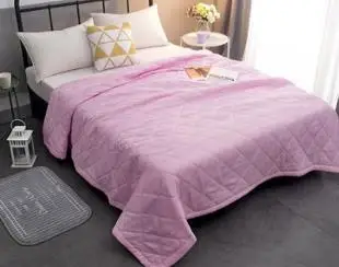 15 New Solid pink white Bedspread Summer Quilt Blanket Comforter Bed Cover Quilting Home Textiles Suitable for Children adult 29 - Цвет: 15