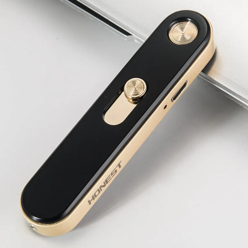 Новейшая USB дуговая Зажигалка металлическая ветрозащитная перезаряжаемая Зажигалка беспламенная электрическая многоцветная красиво упакованная коробка - Цвет: 6